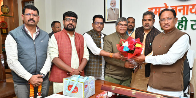 मुख्यमंत्री विष्णुदेव साय से वीर शहीद दीपक भारद्वाज स्मृति समिति के सदस्यों की सौजन्य मुलाकात….