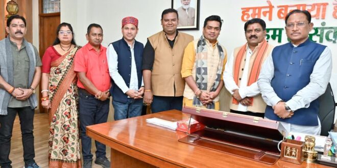 मुख्यमंत्री विष्णु देव साय से रायपुर प्रेस क्लब के नवनिर्वाचित पदाधिकारियों की सौजन्य मुलाकात….