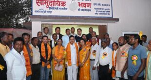 उद्योग मंत्री लखन लाल देवांगन ने मथुरा माली मरार पटेल समाज को दी 10 लाख के सामुदायिक भवन की सौगात….