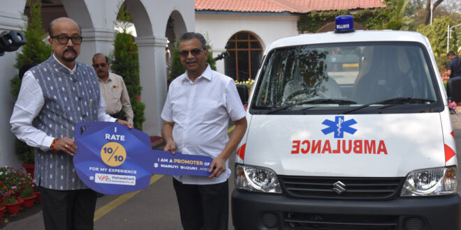 राज्यपाल रमेन डेका ने निरामय आरोग्य संस्थान को सौंपी एम्बुलेंस की चाबी….