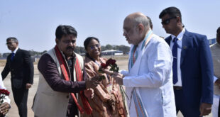केन्द्रीय गृह मंत्री अमित शाह का जगदलपुर के मां दंतेश्वरी एयरपोर्ट में आत्मीय स्वागत…