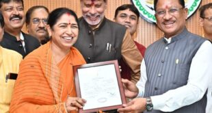 मुख्यमंत्री विष्णु देव साय से नवनिर्वाचित राज्यसभा सदस्य श्रीमती लक्ष्मी वर्मा ने की सौजन्य मुलाकात….