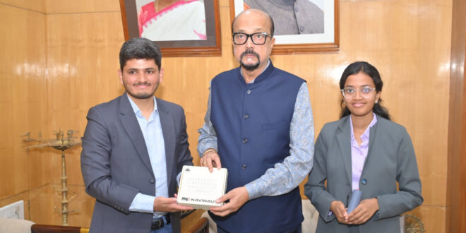 राज्यपाल रमेन डेका से यूनीसेफ के इमेजिन वेंचर के प्रथम भारतीय पुरस्कार विजेता ने की सौजन्य भेंट….