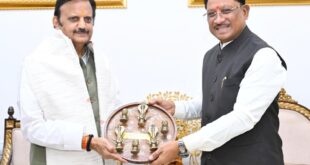 मुख्यमंत्री से मध्यप्रदेश के उपमुख्यमंत्री राजेंद्र शुक्ला ने की सौजन्य मुलाकात…..