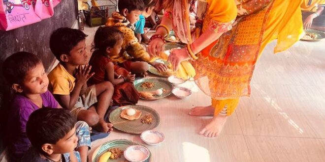 आंगनबाड़ी केन्द्रों में ‘न्योता भोज’ कार्यक्रम : पोषण, शिक्षा और जनभागीदारी का राज्यव्यापी अभियान…