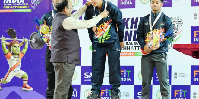 उप मुख्यमंत्री अरुण साव खेलो इंडिया ट्राइबल गेम्स देखने पहुंचे….