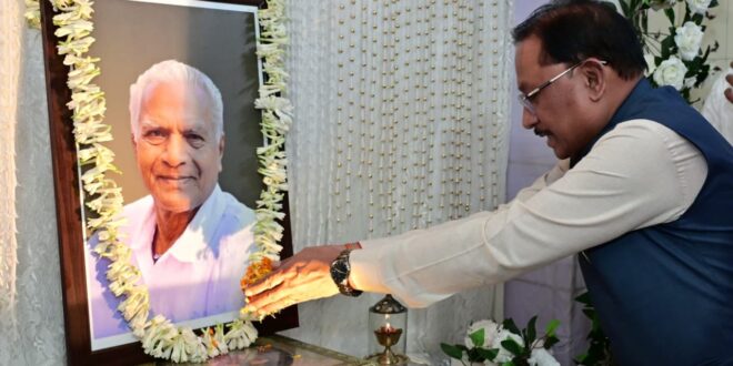 मुख्यमंत्री विष्णुदेव साय ने लोकतंत्र सेनानी स्वर्गीय महावीर प्रसाद जैन को दी श्रद्धांजलि….