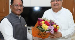 मुख्यमंत्री विष्णु देव साय ने विधानसभा अध्यक्ष डॉ. रमन सिंह से की सौजन्य मुलाकात….