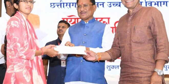 युवाओं के उज्ज्वल भविष्य के लिए सरकार पूर्णतः प्रतिबद्ध : मुख्यमंत्री विष्णु देव साय….