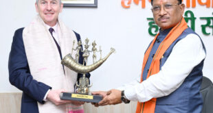 मुख्यमंत्री विष्णु देव साय से आस्ट्रेलिया के महावाणिज्य दूत बर्नार्ड लिंच ने की सौजन्य मुलाकात…….