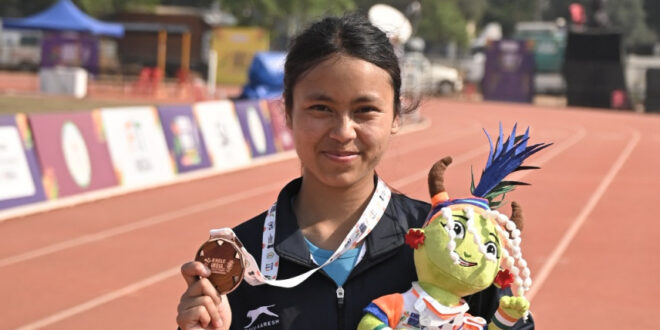 जनवरी 2026 में रेस-वॉक शुरू करने वाली शिलांग की युवा एथलीट बेथलीन माकरी ने खुद पर यकीन रखते हुए खेलो इंडिया ट्राइबल गेम्स में जीता कांस्य पदक…..