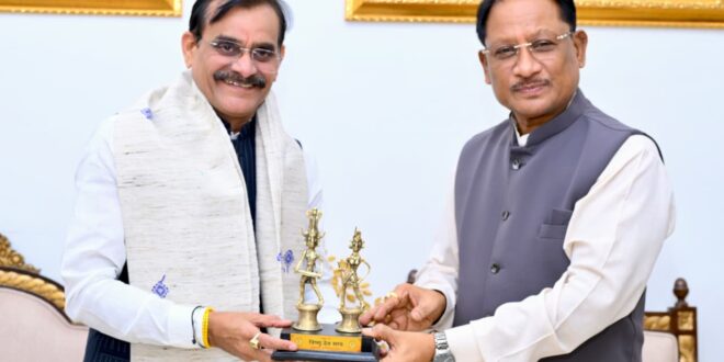 मुख्यमंत्री से सांसद विष्णु दत्त शर्मा ने की सौजन्य मुलाकात…..