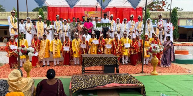 मुख्यमंत्री कन्या विवाह योजना के तहत जशपुर जिले में 65 जोड़े वैवाहिक बंधन में बंधे…..