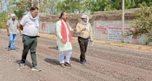 उप मुख्यमंत्री अरुण साव ने निर्माणाधीन सड़क का किया निरीक्षण…..