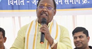 ’कृषि मंत्री रामविचार नेताम ने किया काशीसोत व्यपवर्तन योजना नहर विस्तार कार्य का भूमिपूजन’….
