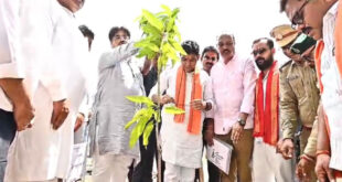 एक पेड़ मां के नाम” अभियान के तहत प्रभारी मंत्री टंकराम वर्मा ने किया पौधारोपण……