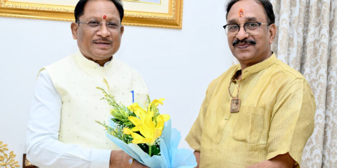 मुख्यमंत्री से छत्तीसगढ़ योग आयोग के नवनियुक्त अध्यक्ष संजय अग्रवाल ने की सौजन्य मुलाकात….