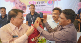 बच्चों को पोलियो की दो बूंद पिलाकर मंत्री लखनलाल देवांगन ने किया राष्ट्रीय पल्स पोलियो अभियान का शुभारंभ…..