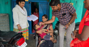 जिला टीकाकरण अधिकारी स्वयं उतरे पल्स पोलियो अभियान में, घर-घर पहुंचकर बच्चों को पिलाई “दो बूंद जिंदगी की”….