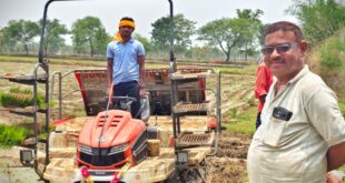 धान की रोपाई में आधुनिकता का समावेश, पैडी ट्रांसप्लांटर मशीन से किसानों को मिली बड़ी राहत….