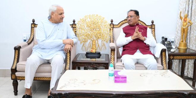 मुख्यमंत्री विष्णुदेव साय से लघु उद्योग भारती के प्रतिनिधिमंडल ने की सौजन्य मुलाकात: 14वें इंडिया इंडस्ट्रियल फेयर की तैयारियों पर हुई चर्चा…..