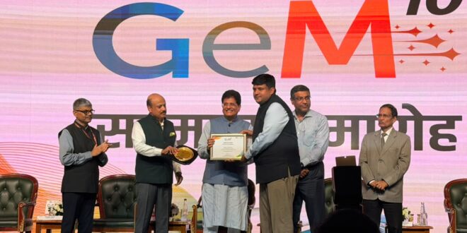 छत्तीसगढ़ को ‘GeM सस्टेनेबल प्रोक्योरमेंट अवार्ड’, शासकीय खरीदी दोगुनी होकर ₹3,935 करोड़ पहुंची…..