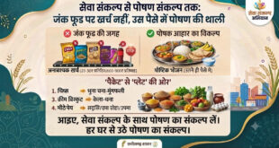 सेवा संकल्प से पोषण संकल्प तक : जंक फूड पर खर्च नहीं, उस पैसे में पोषण की थाली….