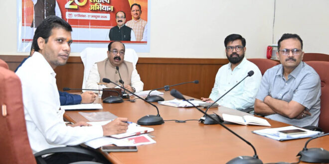 उप मुख्यमंत्री अरुण साव ने ‘सेवा संकल्प अभियान’ की तैयारियों की समीक्षा की…..