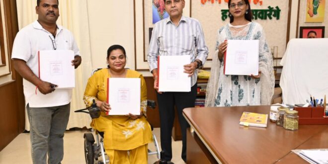 ब्रेल पुस्तक से दृष्टिबाधित विद्यार्थियों को कानूनी अधिकारों और शासकीय योजनाओं की मिलेगी जानकारी – राजस्व मंत्री टंक राम वर्मा…..