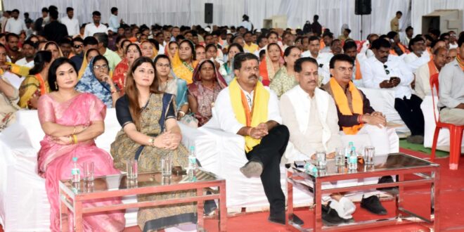 सेवा संकल्प अभियान के तहत कबीरधाम में निकली भव्य सेवा ज्योति यात्रा, उप मुख्यमंत्री  विजय शर्मा हुए शामिल