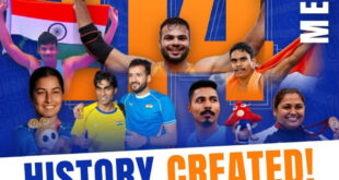 ’एशियन पैरा गेम्स में भारत का ऐतिहासिक परचम, 114 पदकों के साथ टीम इंडिया ने रचा नया इतिहास’, ’भारतीय पैरा खिलाड़ियों की अभूतपूर्व उपलब्धि पर वित्त मंत्री ओपी चौधरी ने दी बधाई’….