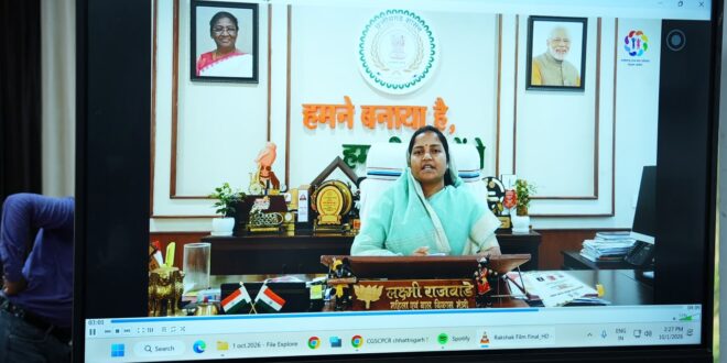 छत्तीसगढ़ के छह विश्वविद्यालयों में एक साथ शुरू हुआ ‘रक्षक’ पाठ्यक्रम, मंत्री लक्ष्मी राजवाड़े और उच्च शिक्षा मंत्री टंकराम वर्मा ने विद्यार्थियों को दी शुभकामनाएं…..
