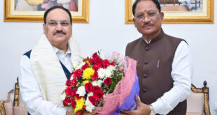 मुख्यमंत्री विष्णु देव साय ने केंद्रीय स्वास्थ्य एवं परिवार कल्याण मंत्री जगत प्रकाश नड्डा का किया आत्मीय स्वागत….