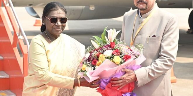 राष्ट्रपति मुर्मु का छत्तीसगढ़ आगमन पर हुआ आत्मीय स्वागत….